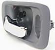 1998-2002 Honda Accord - Front, Driver Side Gray bezel with chrome lever Interior Door Handle, With Door Lock Hole