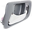 1998-2002 Honda Accord - Front, Driver Side Gray bezel with chrome lever Interior Door Handle, With Door Lock Hole