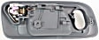1998-2002 Honda Accord - Front, Driver Side Gray bezel with chrome lever Interior Door Handle, With Door Lock Hole