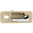 Front, Passenger Side Interior Door Handle, Beige Bezel with Chrome Lever, With Door Lock Hole, 4 Cyl., 2.2L Engine