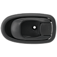 Front Or Rear, Driver Side Gray Interior Door Handle, With Door Lock Button