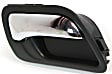 Front, Passenger Side Chrome Lever with Black Bezel Interior Door Handle, Sedan
