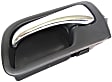 Front, Driver Side Chrome Lever with Black Bezel Interior Door Handle, Sedan