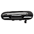 Rear, Passenger Side Chrome Lever with Smooth Black Bezel Exterior Door Handle, Without Key Hole