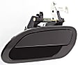 Rear, Driver Side Smooth Black Exterior Door Handle, Without Key Hole, Sedan