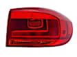 010738121 Passenger Side, Outer Halogen Tail Light, With bulb(s), Red Lens