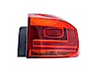 010738121 Passenger Side, Outer Halogen Tail Light, With bulb(s), Red Lens