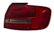 010914121 Passenger Side, Outer Halogen Tail Light, With bulb(s), Clear & Red Lens