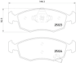 355016231 Front Low-Metallic Brake Pad Set