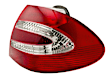 H24326001 Passenger Side Halogen Tail Light, Without bulb(s), Red & Clear Lens, Chrome Interior