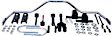 7869 Rear Sway Bar Kit, Steel, 0.75 in., Adjustable, Powdercoated Gray