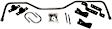7890 Rear Sway Bar Kit, Steel, 1.13 in., Adjustable, Powdercoated Black