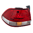 2001-2002 Honda Accord - Driver Side, Outer Tail Light, with Bulb, Halogen, Clear and Red Lens, Sedan
