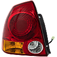 Driver Side Tail Light, with Bulb, Halogen, Amber, Clear and Red Lens, Sedan