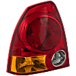 Driver Side Tail Light, with Bulb, Halogen, Amber, Clear and Red Lens, Sedan