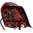 Passenger Side Tail Light, with Bulb, Halogen, Clear and Red Lens, Sedan