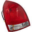 Driver Side Tail Light, with Bulb, Halogen, Clear and Red Lens, Sedan