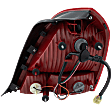 Driver Side Tail Light, with Bulb, Halogen, Clear and Red Lens, Sedan
