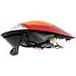 Driver Side Tail Light, with Bulb, Halogen, Amber, Clear and Red Lens
