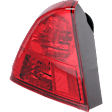 Driver Side, Outer Tail Light, with Bulb, Halogen, Red Lens, Except Hybrid Model, Sedan, Canada/USA Built