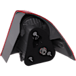 Driver Side, Outer Tail Light, with Bulb, Halogen, Red Lens, Except Hybrid Model, Sedan, Canada/USA Built