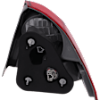 Driver Side, Outer Tail Light, with Bulb, Halogen, Red Lens, Except Hybrid Model, Sedan, Canada/USA Built