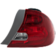 Passenger Side Tail Light, with Bulb, Halogen, Clear and Red Lens, Coupe