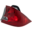 Passenger Side Tail Light, with Bulb, Halogen, Clear and Red Lens, Coupe