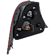 Passenger Side Tail Light, with Bulb, Halogen, Clear and Red Lens, Coupe