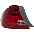 Driver Side Tail Light, with Bulb, Halogen, Clear and Red Lens, Coupe