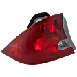 Driver Side Tail Light, with Bulb, Halogen, Clear and Red Lens, Coupe
