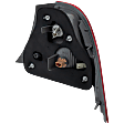 Driver Side Tail Light, with Bulb, Halogen, Clear and Red Lens, Coupe