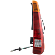 Passenger Side Tail Light, with Bulb, Halogen, Amber, Clear and Red Lens, UK Built