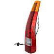 Passenger Side Tail Light, with Bulb, Halogen, Amber, Clear and Red Lens, UK Built