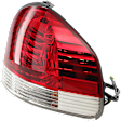 Passenger Side Tail Light, with Bulb, Halogen, Clear and Red Lens
