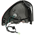 Passenger Side Tail Light, with Bulb, Halogen, Clear and Red Lens