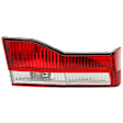 Driver Side, Inner Tail Light, with Bulb, Halogen, Clear and Red Lens, Sedan