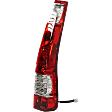 Passenger Side Tail Light, With bulb(s), Halogen, Clear and Red Lens, CAPA CERTIFIED