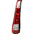 Driver Side Tail Light, With bulb(s), Halogen, Clear and Red Lens, CAPA CERTIFIED