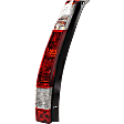 Driver Side Tail Light, With bulb(s), Halogen, Clear and Red Lens, CAPA CERTIFIED