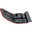 Passenger Side, Outer Tail Light, with Bulb, Halogen, Clear and Red Lens, Sedan