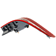 Passenger Side, Outer Tail Light, with Bulb, Halogen, Clear and Red Lens, Sedan