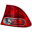 Passenger Side, Outer Tail Light, without Bulb, Halogen, Clear and Red Lens, Sedan
