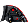 Driver Side, Outer Tail Light, without Bulb, Halogen, Clear and Red Lens, Sedan