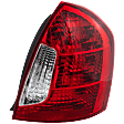 Passenger Side Tail Light, with Bulb, Halogen, Clear and Red Lens, GLS Model, Sedan