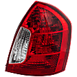 Passenger Side Tail Light, with Bulb, Halogen, Clear and Red Lens, GLS Model, Sedan