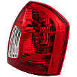 Passenger Side Tail Light, with Bulb, Halogen, Clear and Red Lens, GLS Model, Sedan
