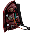 Passenger Side Tail Light, with Bulb, Halogen, Clear and Red Lens, GLS Model, Sedan