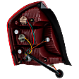 Passenger Side Tail Light, with Bulb, Halogen, Clear and Red Lens, GLS Model, Sedan