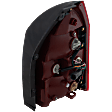 Driver Side Tail Light, with Bulb, Halogen, Clear and Red Lens